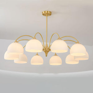 Striped Glass Bowl Chandelier