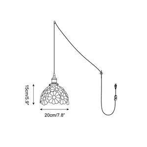 Suka Floral Plug In Pendant Lamp