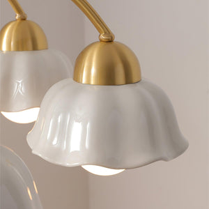 Swedish Modern Gold Chandelier