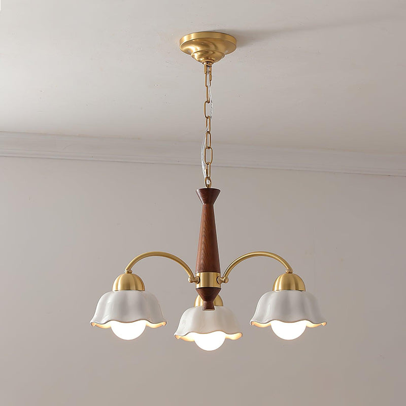 Swedish Modern Gold Chandelier – detail 9
