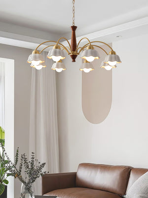 Swedish Modern Gold Chandelier