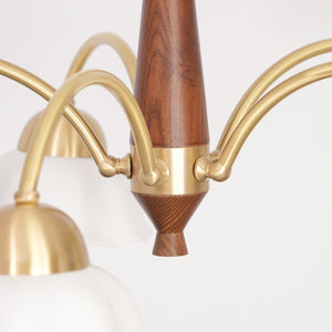 Swedish Modern Gold Chandelier