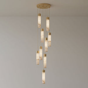 Alabaster Tala Brass Pendant Lamp