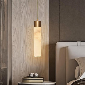 Alabaster Tala Brass Pendant Lamp