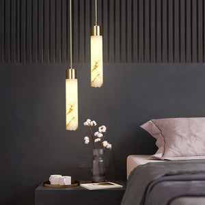 Alabaster Tala Brass Pendant Lamp