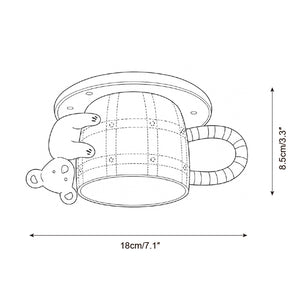 Teddora Mug Semi-Flush Mount