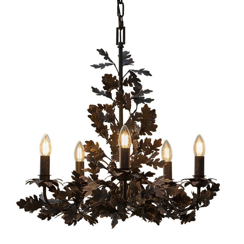 Thicket Oak Leaf Chandelier – detail 10
