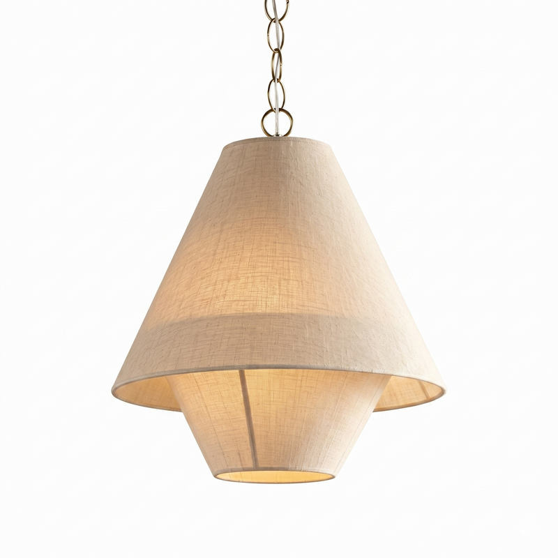 Tiered Linen Pendant Light – detail 10