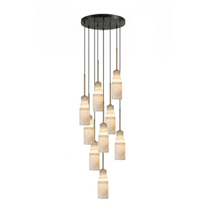 Tiered Alabaster Cluster Chandelier