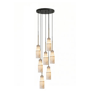 Tiered Alabaster Cluster Chandelier
