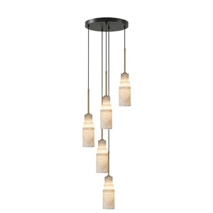 Tiered Alabaster Cluster Chandelier