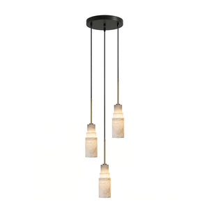 Tiered Alabaster Cluster Chandelier