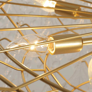 Tiered Carved Glass Chandelier