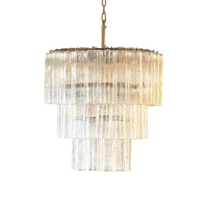 Tiered Tube Glass Chandelier