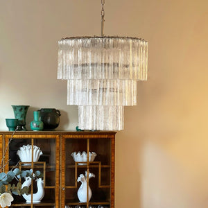 Tiered Tube Glass Chandelier