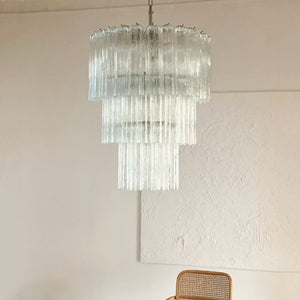 Tiered Tube Glass Chandelier