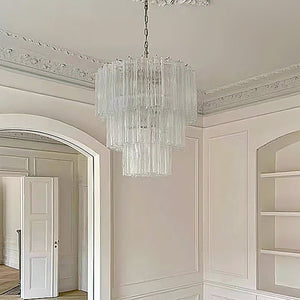 Tiered Tube Glass Chandelier