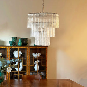Tiered Tube Glass Chandelier