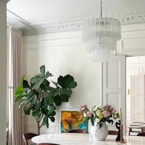 Tiered Tube Glass Chandelier