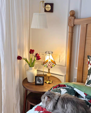 Tiffany Rose Table Lamp 7.5″- 15.7″ - Docos