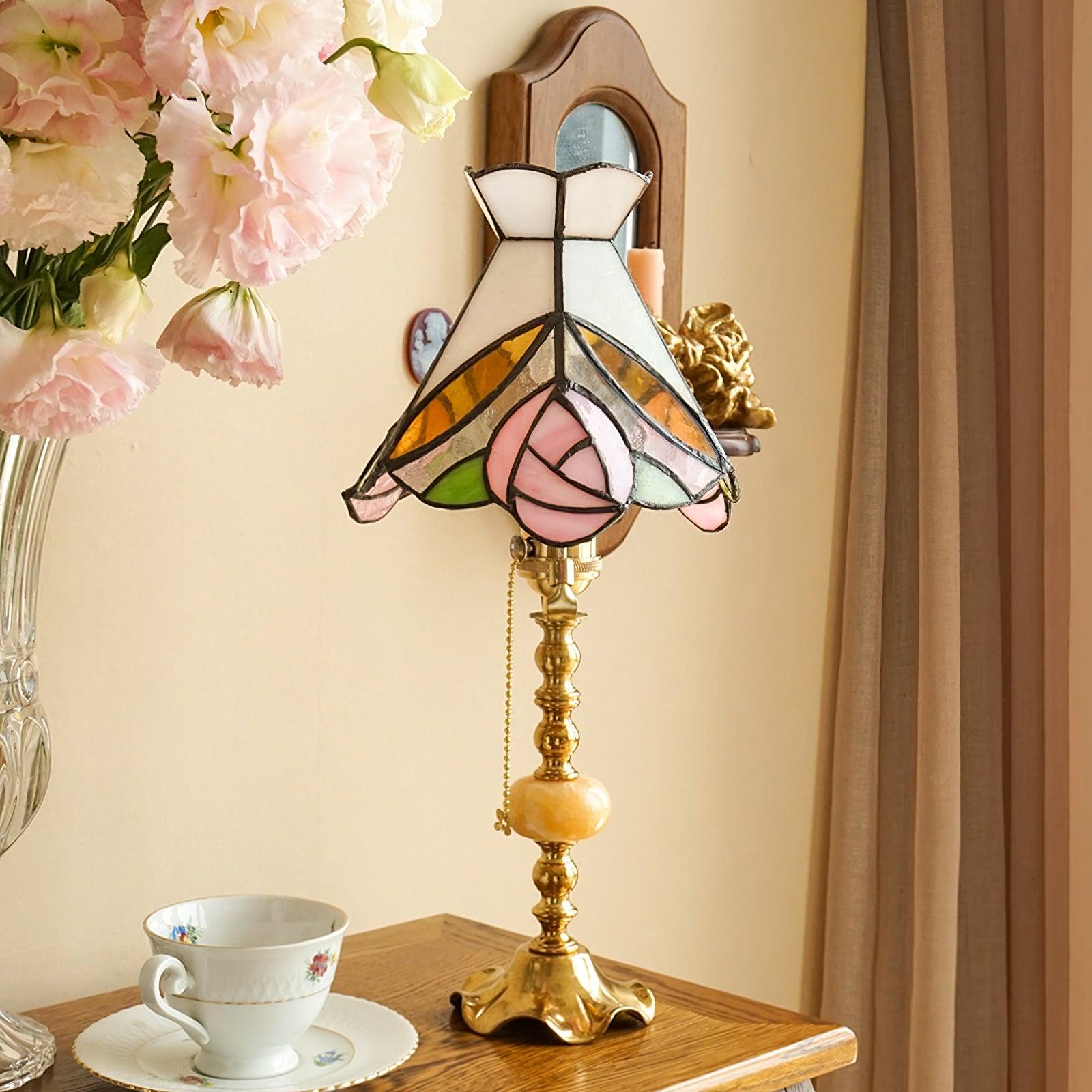 Tiffany Rose Table Lamp 7.5″- 15.7″