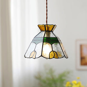 Tiffany Stained Pendant Lamp 7.1″- 5.9″ - Docos