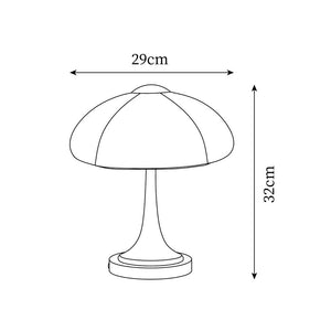 Toledo Mushroom Table Lamp 11.4″- 12.6″ - Docos