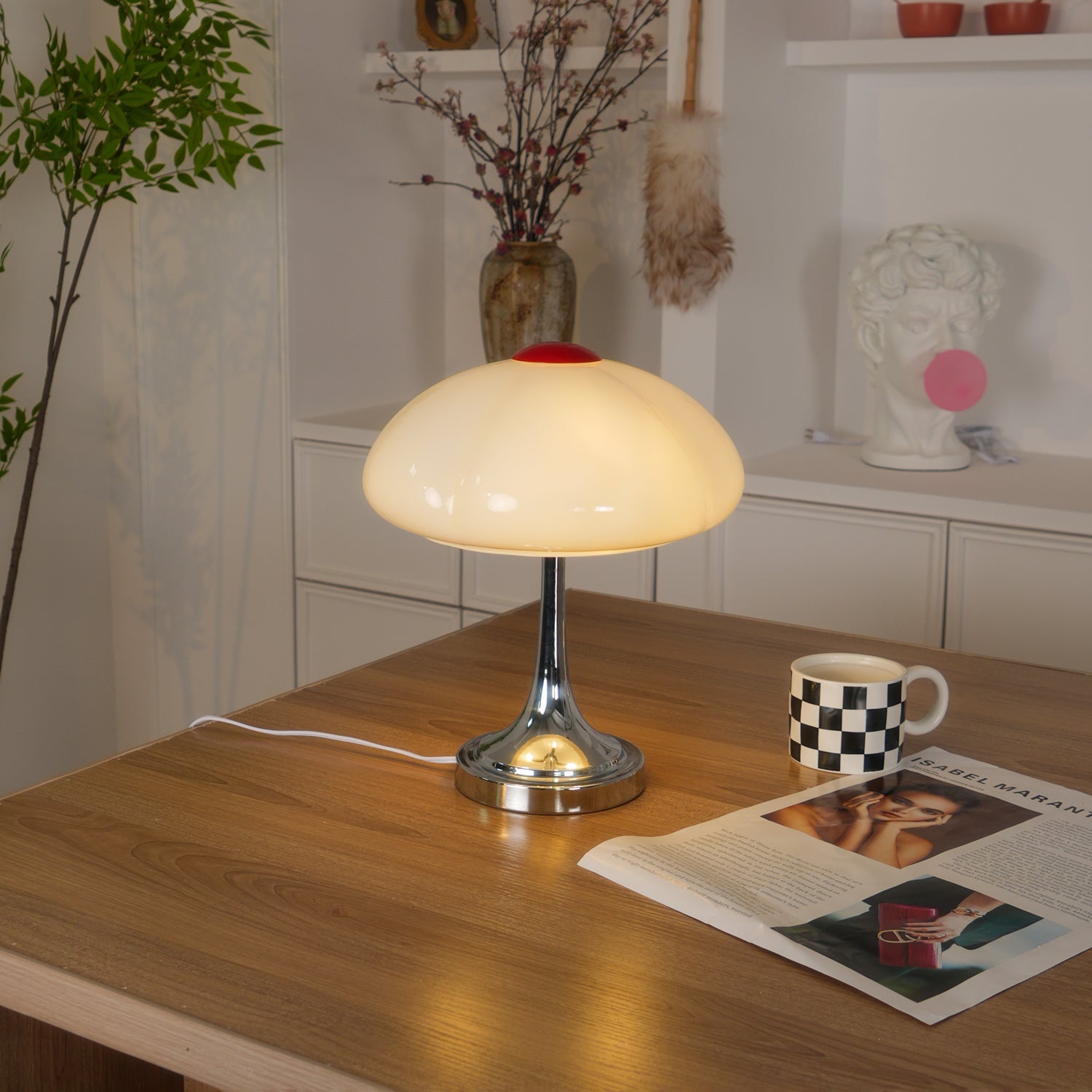 Toledo Mushroom Table Lamp 11.4″- 12.6″