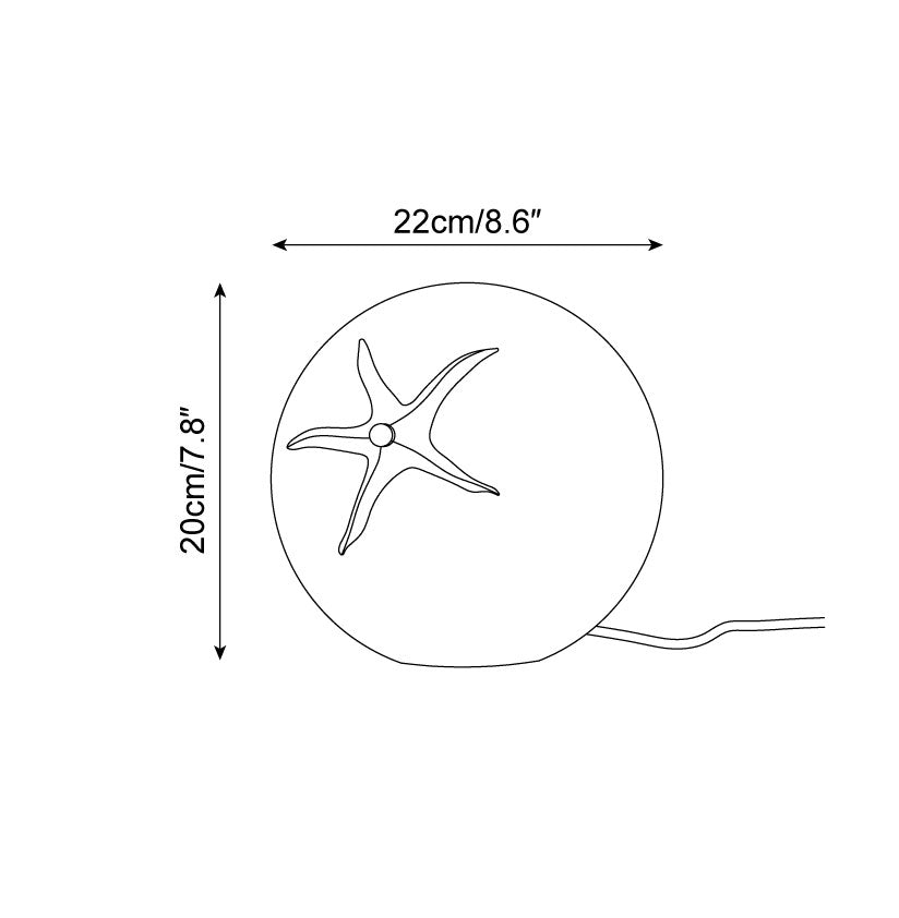 مصباح طاولة طماطم 8.6 بوصة