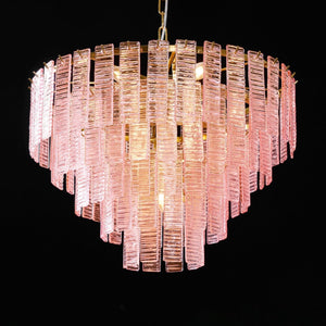 Opalora Pink Glass Chandelier