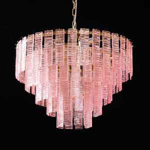Opalora Pink Glass Chandelier