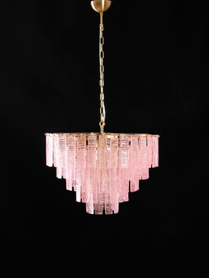 Opalora Pink Glass Chandelier