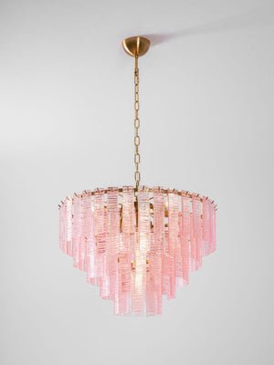 Opalora Pink Glass Chandelier