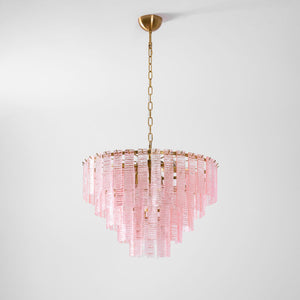 Opalora Pink Glass Chandelier