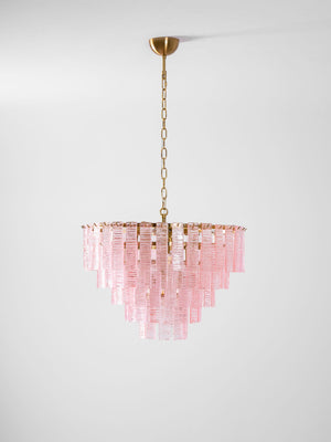 Opalora Pink Glass Chandelier