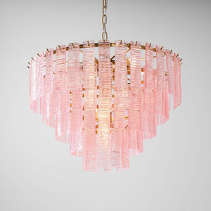 Opalora Pink Glass Chandelier