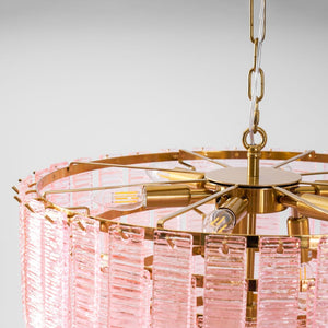 Opalora Pink Glass Chandelier