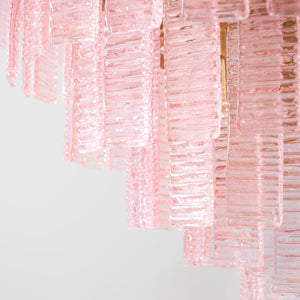 Opalora Pink Glass Chandelier