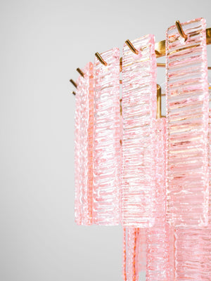 Opalora Pink Glass Chandelier