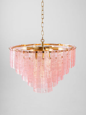 Opalora Pink Glass Chandelier