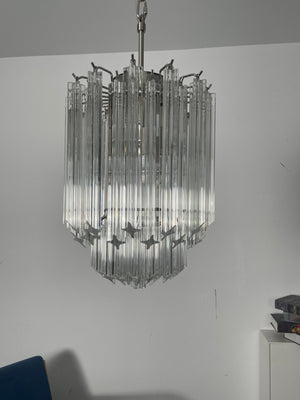 Transparant Glass Prism Chandelier