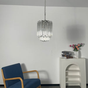 Transparant Glass Prism Chandelier