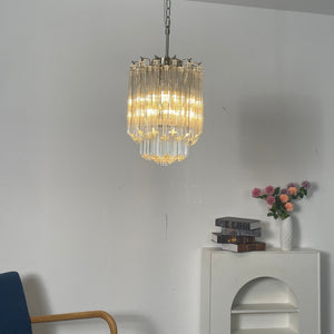 Transparant Glass Prism Chandelier