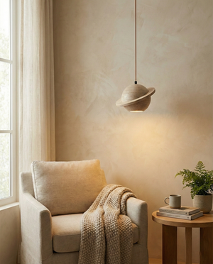 Planet Travertine Pendant Light