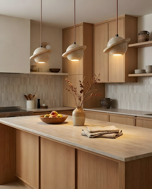 Planet Travertine Pendant Light