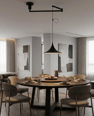 Trumpet Swing Arm Pendant Light