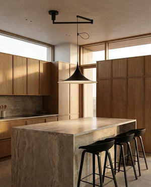 Trumpet Swing Arm Pendant Light