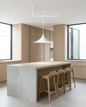Trumpet Swing Arm Pendant Light