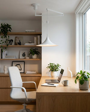 Trumpet Swing Arm Pendant Light