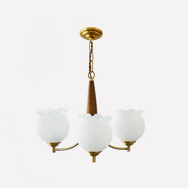 Tulips Glass Wood Chandelier – detail 18